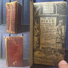 Load image into Gallery viewer, The Holy Bible Containing the Old Testament and The New, 1658. A Pocket-Sized King James Bible with Contemporary Red Ruling. The Pearl Bible