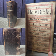 Load image into Gallery viewer, The Holy Bible containing the Old Testament and the New, 1712/1713. A Baskett Bible in a Beautiful Contemporary Binding Commissioned and Owned by a Pious Woman, with Silver Fittings and Engravings