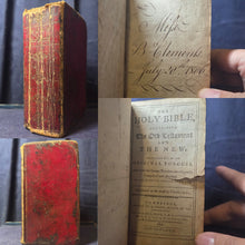 Load image into Gallery viewer, The Holy Bible Containing the Old Testament and The New, 1800. With A Contemporary Ownership Inscription and in a Morocco Binding