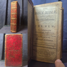 Load image into Gallery viewer, The Holy Bible, containing the Old and New Testaments, 1769. Volume 1 of 2. An Early Bible in a Beautiful Morocco Leather Binding