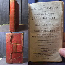 Load image into Gallery viewer, The Holy Bible Containing the Old and New Testaments; Bound With; The Psalms of David and Translations and Paraphrases, 1800/1797. Volume 2 of 2. A Pocket Bible with a Contemporary Wallet Binding and Owner Inscriptions