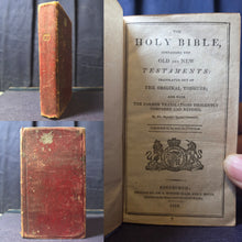 Load image into Gallery viewer, The Holy Bible Containing the Old and New Testaments; Bound With; The Psalms of David and Translations and Paraphrases, 1816. Volume 1 of 2. A Pocket Bible, in a Contemporary Wallet Binding