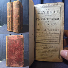Load image into Gallery viewer, The Holy Bible Containing the Old Testament and The New, 1797. In Two Volumes, With Contemporary Provenance Inscriptions, and Two Copies of the Psalms of David Bound In