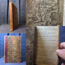 Load image into Gallery viewer, A Curious Hieroglyphick Bible, or Select Passages in the Old and New Testaments, 1791. Over 120 Pages of Rustic Woodcuts