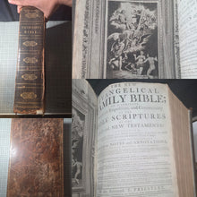 Load image into Gallery viewer, The New Evangelical Family Bible or, a complete Paraphrase, Exposition, and Commentary on the Holy Scriptures of the Old and New Testaments, 1793(?). A Folio Bible with 90 Massive Plates of Illustration