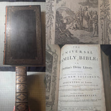 Load image into Gallery viewer, The Universal Family Bible, or Christian's Divine Library. Containing the Sacred Text of the Old and New Testament, 1775. A Beautiful Folio Bible With 100 Engraved Maps and Plates, and in a Contemporary Binding