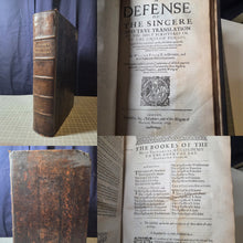 Load image into Gallery viewer, The Text of the New Testament of Jesus Christ; Bound With: A Defense of the Sincere and True Translation of the Holy Scriptures, 1633. Fulke’s Famed New Testament and Treatise on Protestant Translations. With Contemporary Boards