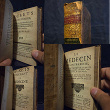Load image into Gallery viewer, Secrets Touchant la Medicine; Bound With; Plusieurs secrets rares et curieux; Bound With; Le Medecin des-interressé, 1668/1708/1695. A Unique Sammelband of Medical Works, including Texts on Metallurgy, Economics, and More