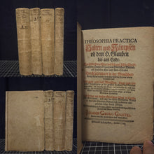 Load image into Gallery viewer, Theosophia Practica Halten und Kampfen ob dem H. Glauben bis ans Ende, durch die drey Alter des Lebens Jesu Christi, 1722. Books 1-2,6 of 6+Register. Occult, Alchemical, Theosophical works by the Famed Mystic