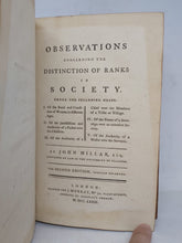 Load image into Gallery viewer, Observations concerning the distinctions on Ranks in Society, 1773. 2nd Edition