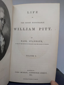 Life of the Right Honorable William Pitt, 1861-1862. First Edition