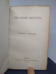 The Prime Minister, 1876. 1st Edition. Volumes 1,3-4