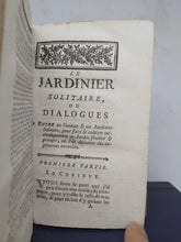 Load image into Gallery viewer, Le Jardinier Solitaire ou Dialogues, 1738. 8th Edition