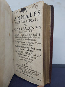 Les Annales ecclesiastiques de Cesar Baronius, 1664. Tome III