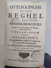 Load image into Gallery viewer, Uytlegginghe op den reghel der Minder-broeders, 1705. 1st Edition