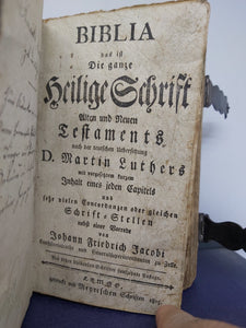 Biblia das ist Die ganze Heilige Schrift Alten und Neuen Testaments, 1815; bound with Evangelisches Gesangbuch, 1835
