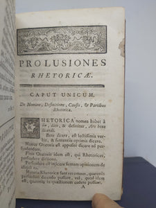 Praeceptiones Rhetoricae, Ex Aristotele, Cicerone Et Quintiliano Depromptae, 1770