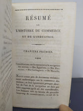 Load image into Gallery viewer, Resume de l&#39;histoire du commerce et de l&#39;industrie, 1826