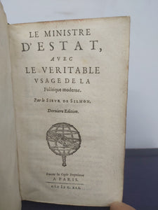 Le Ministre d'estat, avec le veritable usage de la politique moderne. Derniere edition, 1641