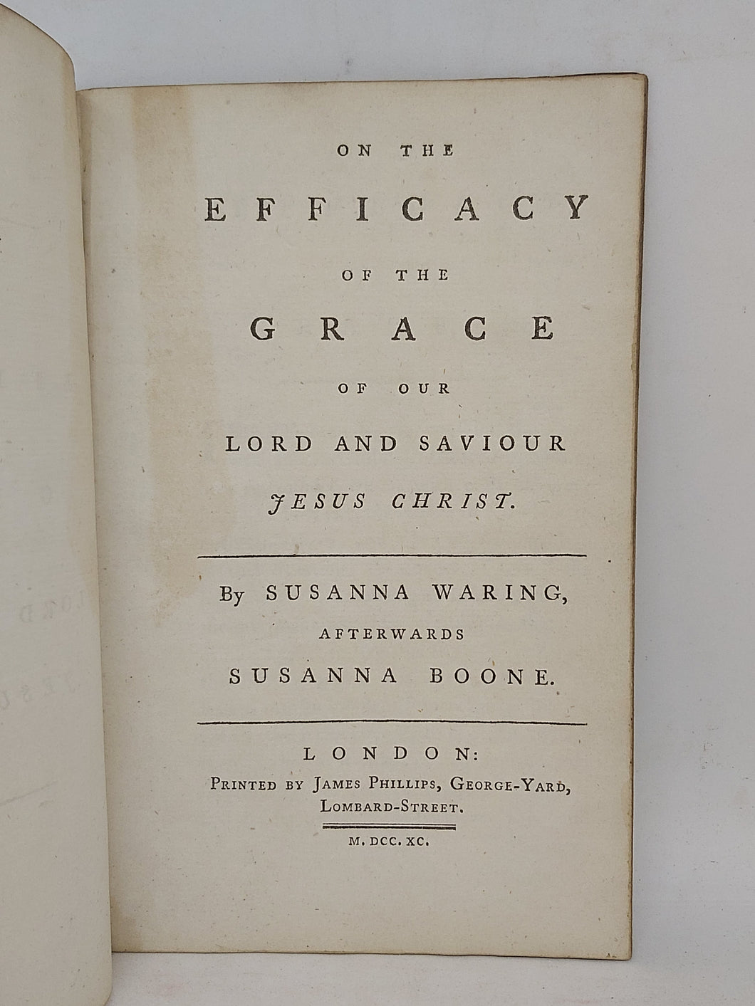 On the efficacy of the grace of our lord and saviour Jesus Christ, 1790