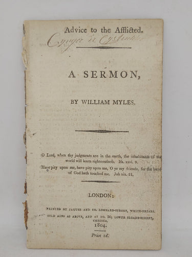 Advice to the afflicted: a sermon, 1804