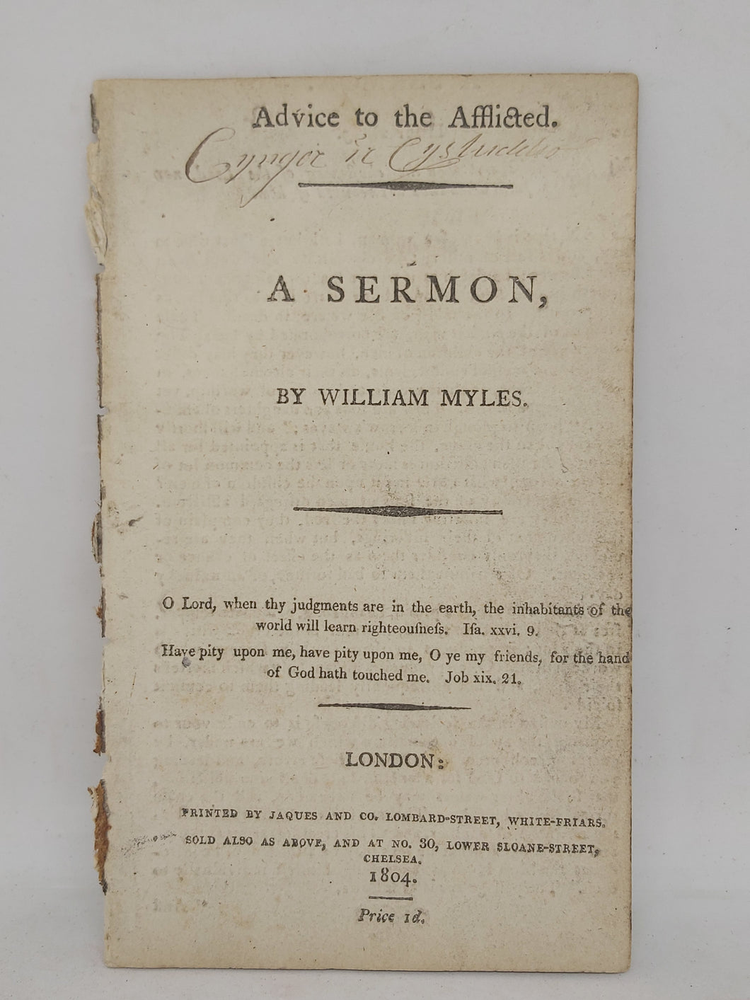 Advice to the afflicted: a sermon, 1804