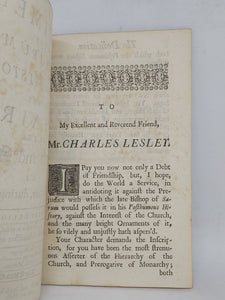 A Specimen of the Bishop of Sarum's posthumous History of the affairs of the Church and State of Great-Britain, during his life, 1715?