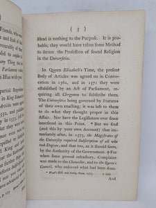 An answer to a pamphlet entitled reflections on the impropriety and inexpediency of Lay-Subscription to the XXXIX articles, 1772?