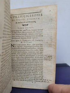 M. Tulli Ciceronis Opera Philosophica, in duas partes divisa, 1609. Tomus septimus