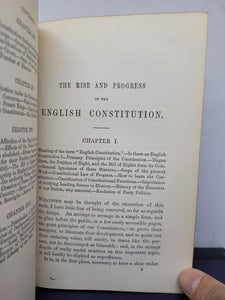 The Rise and Progress of the English Constitution, 1868