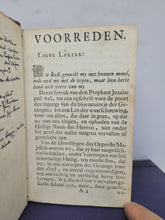 Load image into Gallery viewer, Zedelyke en Stichtelyke Gezangen, van Jan Luiken; Bound with Des Menschen Begin, Midden en Einde, 1734/1754