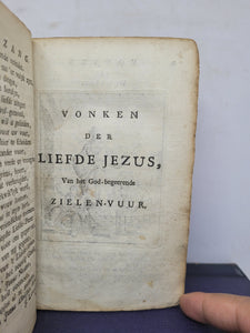 Vonken der Liefde Jezus; Bound with; Het Leerzaam Huisraad, 1780/1771