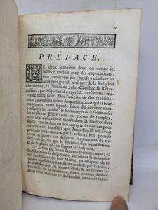 L'office de la Semaine Sainte, en Latin et en Francois a l'usage de Rome et de Paris, 1758