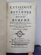 Load image into Gallery viewer, Catalogue des estampes gravees d&#39;apres Rubens, 1751