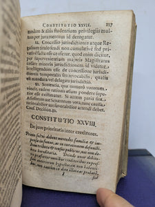 Benedicti Carpzovii IC. Definitionum Forensium Ad Constitution, 1664