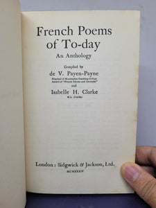 French Poems of To-day: An Anthology, 1934