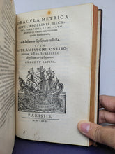 Load image into Gallery viewer, Sibyllina Oracula. Ex vett. codd. aucta, renovata, et notis illustrata a D. Johanne Opsopoeo Brettano. Cum interpretatione Latina Sebastiani Castalionis et Indice, 1599