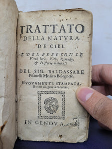 Trattato della natura de' cibi, e del bere con le virtu loro, vitij, rimedij, & historie naturali, 1584