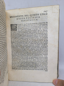 La Politica di Aristotile ridotta in modo di parafrasi dal reuerendo M. Antonio Scaino da Salo, 1578