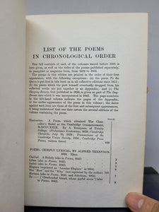 Poems of Tennyson Including 'The Princess', 'In Memoriam', 'Maud', 'Idylls of the King', 'Enoch Arden' Etc., 1917