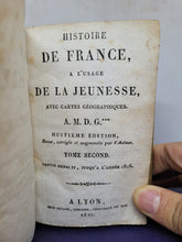 Load image into Gallery viewer, Histoire de France a l&#39;usage de la Jeunesse, 1827
