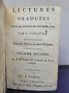 Lectures Graduees Pour les Enfans du Second Age, 19th Century. Volume 1-2