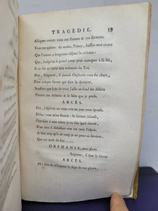 Sammelband of French Plays. Le Mariage Interrompu; Bound With; Les Moeurs du Jour, Ou L’Ecole Des Jeunes Femmes; Bound With; Orphanis, 1769/1800/1773