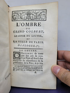 L'Ombre du Grand Colbert, le Louvre, & la Ville de Paris, dialogue, 1752