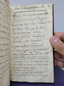 Les Philippiques, 1755. Manuscript Edition