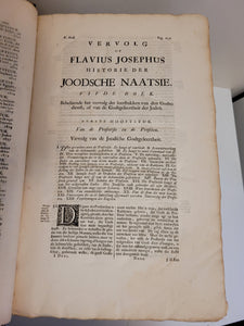 Vervolg op Flavius Josephus, of Algemene historie der Joodsche naatsie, behelzende ene uitvoerige beschryving van derzelver regerings-vorm, godtsdienst, gezinten en plegtigheden, nevens de veranderingen, daar in voorgevallen, 1726-1727