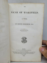 Load image into Gallery viewer, The Vicar of Wakefield; Bound With; A Simple Story, 1833