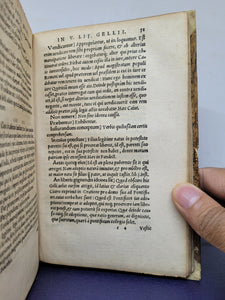 Auli Gellii luculentissimi scriptoris Noctes Atticae; Bound With; Petri Mosellani Protegensis viri eruditissimi In Auli Gellii Noctes Atticas annotations, 1555/1542
