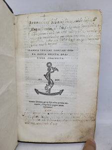 Ioannis Iouiani Pontani Opera Omnia Soluta Oratione Composita, 1518/1519