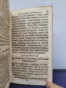 Thesaurus infinitus sacrosanctae Catholicae Romanae Ecclesiae: seu, Indulgentia in genere et specie considerata, theologice explicata, et cum thesibus ex universa theologia, 1720